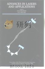 ADVANCES IN LASERS AND APPLICATIONS PDF电子版封面 0750306327