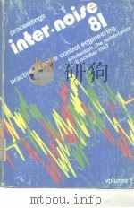 Proceedings 1981 international conference on noise control engineering amsterdam the netherlands PDF电子版封面 9090002227