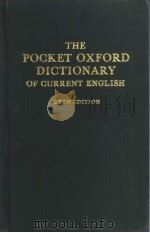 THE POCKET OXFORD DICTIONARY OF CURRENT ENGLISH 袖珍牛津辞典 PDF电子版封面