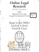 Online legal Research PDF电子版封面 0324116756