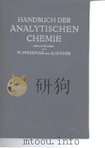 HANOBUCH OER ANALYTISCHEN CHEMIE TEIL III IV b PDF电子版封面