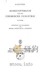 AUSKUNFTSBUCH FUR DIE CHEMISCHE INDUSTRIE 18.Auflage PDF电子版封面