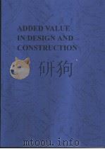 Added Value in Design and Construction PDF电子版封面 0582369118