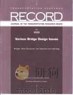 NO.1688 Various Bridge Design Issues PDF电子版封面 030907116X