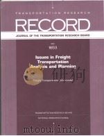 NO.1654 Issues in Freight Transportation Analysis and Planning PDF电子版封面 0309070503
