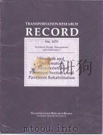 No.1473 Strength and Deformation Characteristics of Pavement Sections and Pavement Rehabilitation（ PDF版）