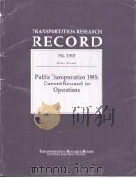 No.1503 Public Transportation 1995:Current Research in Operations PDF电子版封面 0309061652