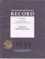 No.1508 Pavement Performance Data PDF电子版封面 0309062004