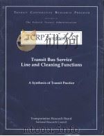 TCRP Synthesis 12 Transit Bus Service Line and Cleaning Functions PDF电子版封面