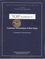 TCRP Synthesis 17 Customer Information at Bus Stops PDF电子版封面