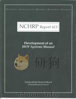 NCHRP Report 413 Development of an HOV Systems Manual PDF电子版封面