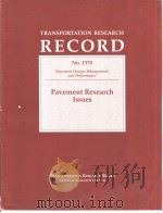 Pavement Research Issues PDF电子版封面 0309061539