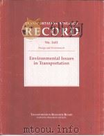 Environmental Issues in Transportation PDF电子版封面 030906211X