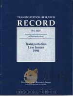 No.1527 Transportation Law Issues 1996 PDF电子版封面 0309062225
