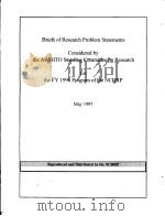 Briefs of Research Problem Statements Considered by the AASHTO Standing Committee on Research for t PDF电子版封面