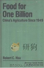 Food for One Billion China's Agriculture Since 1949 PDF电子版封面