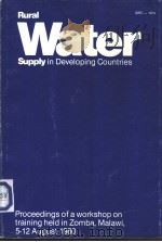 Rural Water Supply in Developing Countries PDF电子版封面 0889362920