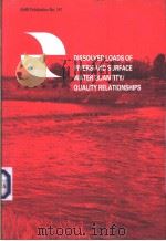 DISSOLVED LOADS OF RIVERS AND SURFACE WATER QUANTITY/QUALITY RELATIONSHIPS PDF电子版封面