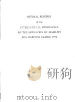 OFFICIAL RECORDS of the INTERNATIONAL CONFERENCE ON THE LIMITATION OF LIABILITY FOR MARITIME CLAIMS, PDF电子版封面