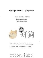 symposium papers RTCM ASSEMBLY MEETING Boston,Massachusetts April 29-May1,1986 PDF电子版封面