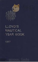 LLOYD‘S NAUTICAL YEAR BOOK 1987 PDF电子版封面 1850440883