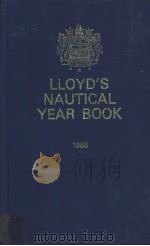 LLOYD‘S NAUTICAL YEAR BOOK 1986 PDF电子版封面 1850440433