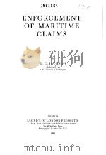 ENFORCEMENT OF MARITIME CLAIMS     PDF电子版封面  1850440018   