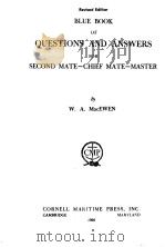 BLUE BOOK OF QUESTIONS AND ANSWERS FOR SECOND MATE-CHIEF MATE-MASTER PDF电子版封面