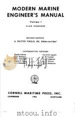 MODERN MARINE ENGINEER‘S MANUAL Volume Ⅰ 6 PUMPS PDF电子版封面