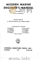 MODERN MARINE ENGINEER‘S MANUAL Volume Ⅰ 9 MARINE GAS TURBINES PDF电子版封面