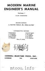 MODERN MARINE ENGINEER‘S MANUAL Volume Ⅰ 13 MARINE STEAM TURBINES PDF电子版封面