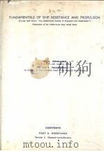 FUNDAMENTALS OF SHIP RESISTANCE AND PROPULSION 1978 PDF电子版封面