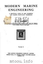 MODERN MARINE ENGINEERING VOLUME Ⅱ PDF电子版封面