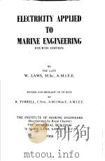 ELECTRICITY APPLIED TO MARINE ENGINEERING FOURTH EDITION PDF电子版封面