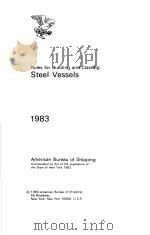 Rules for Building and Classing Steel Vessels 1983 PDF电子版封面