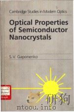 Optical properties of Semiconductor Nanocrystals PDF电子版封面 0521582415 S.V.Gaponenko