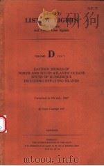 Admiralty LIST OF LIGHTS Fog Signals and Visual Time Signals VOLUME D 1967 EASTERN SHORES OF NORTH A（ PDF版）