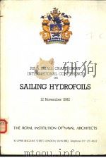 RINA SMALL CRAFT GROUP International Conference on SAILING HYDROFOILS November 12 1982 PDF电子版封面