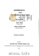 SHIPBROKING AND CHARTERING PRACTICE SECOND EDITION PDF电子版封面 0907432638