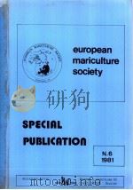 SPECIAL PUBLICATION No.6 1981 european mariculture society PDF电子版封面
