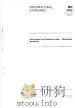 Heat-treated steel tapping screws-Mechanical properties  ISO2702（ PDF版）