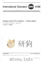 Hexagon nuts for fine mechanics-Product grade F ISO4166 PDF电子版封面