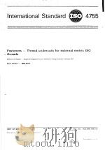 Fasteners-Thread undercuts for external metric ISO threads  ISO4755（ PDF版）