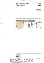 Rolling bearings-Plummer block housings-Bounday dimensions  ISO113（1999 PDF版）