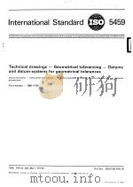Technical drawings-Geometrical tolerancing-Datums and datum-systems for geometrical tolerances ISO5 1981 PDF电子版封面