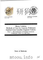 Motor Vehicles methods of Test for Gaseous Pollutants Emitted from Gasoline Engined Vehicles Part PDF电子版封面