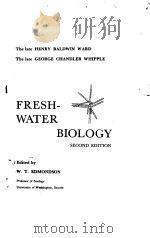 FRESH-WATER BIOLOGY SECOND EDITION PDF电子版封面