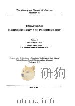TREATISE OF MARINE ECOLOGY AND PALEOECOLOGY Volume 2 PALEOECOLOGY PDF电子版封面