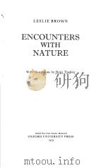 ENCOUNTERS WITH NATURE PDF电子版封面 0192176730