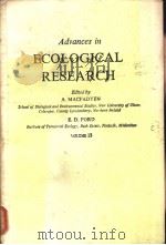 Advances in ECOLOGICAL RESEARCH VOLUME 13 PDF电子版封面 0120139138
